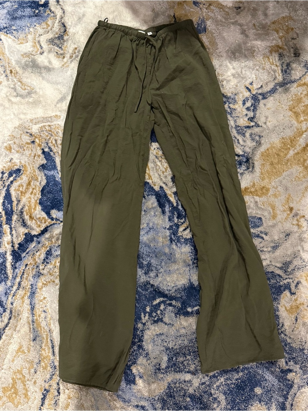 Aritzia Wilfred Xs green linen pants